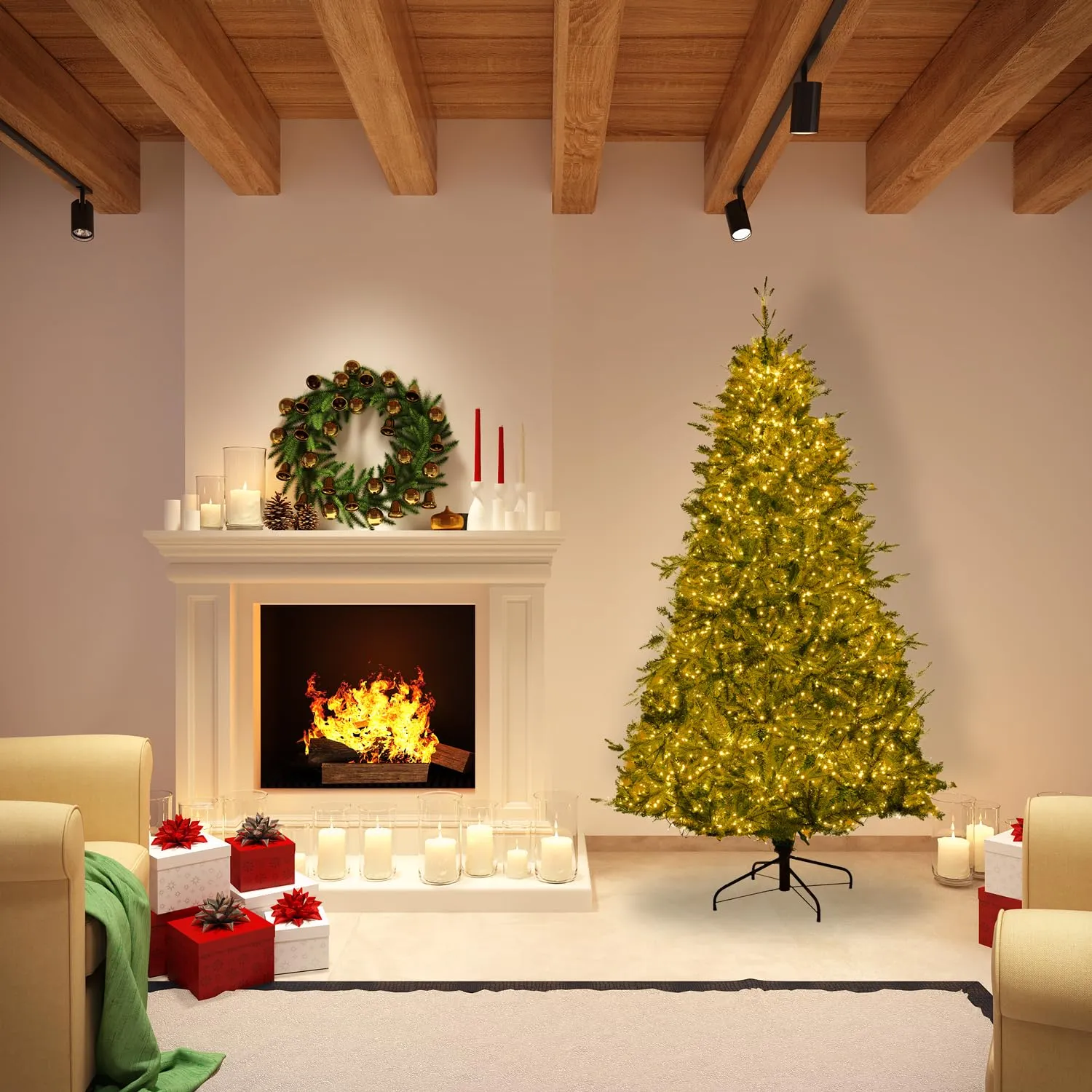 Giodicart Covent Garden albero Natale 210 cm 2500 led folto