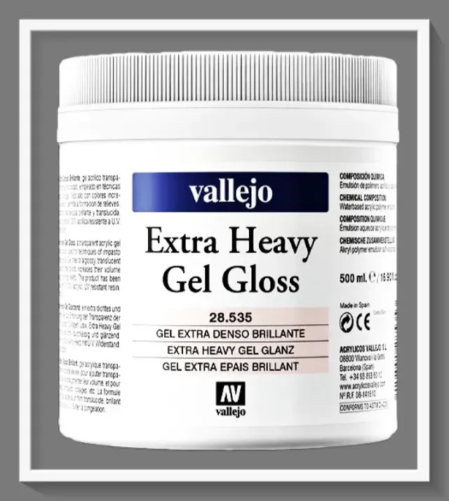 Vallejo 28535 Extra Heavy Gel Gloss Medium Acrilico 500ml