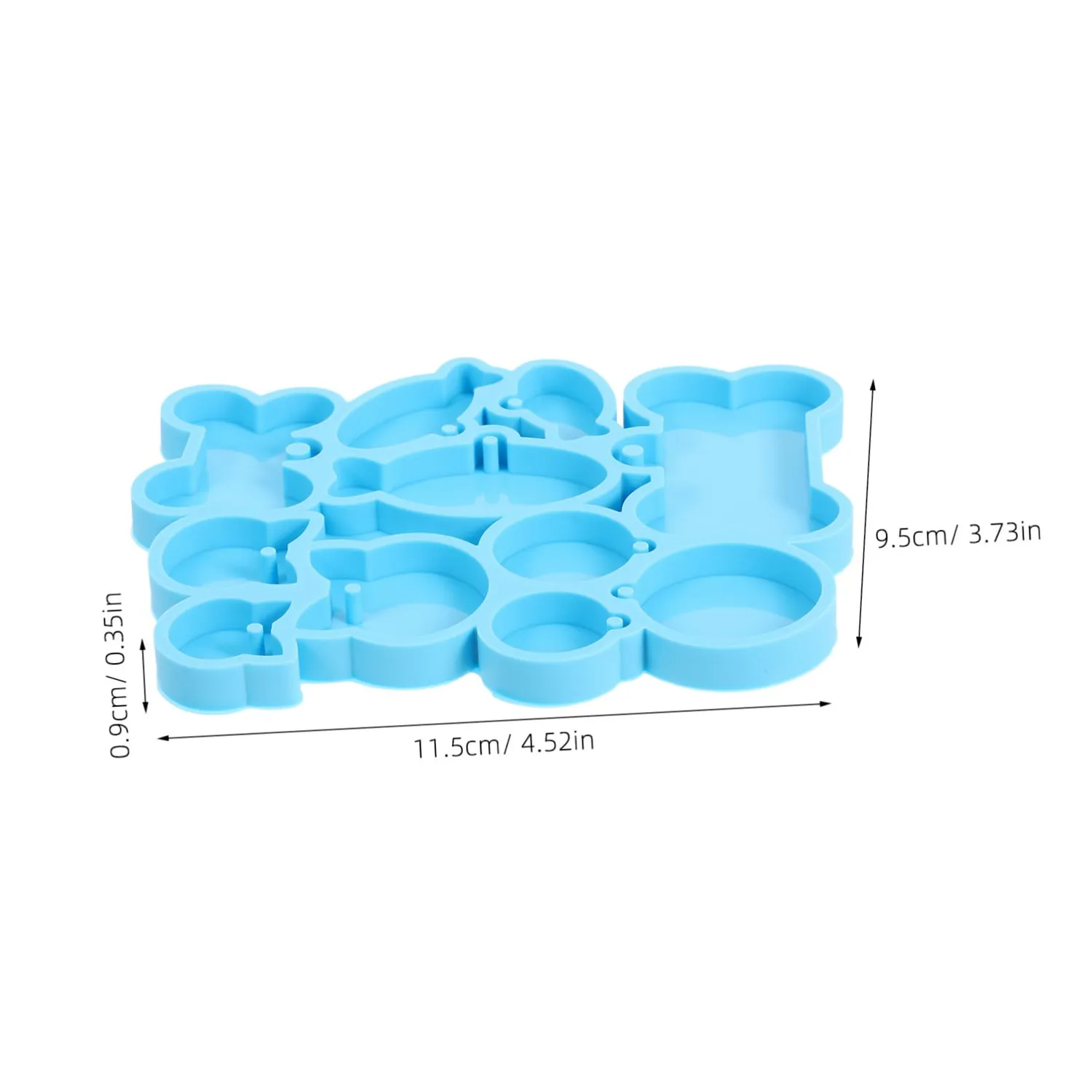 Angoily Stampi Silicone Targhette Cane Resina Forme Blu
