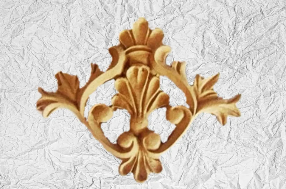 Deco Foam Fiore 212 fregio 3x3 cm in pasta legno