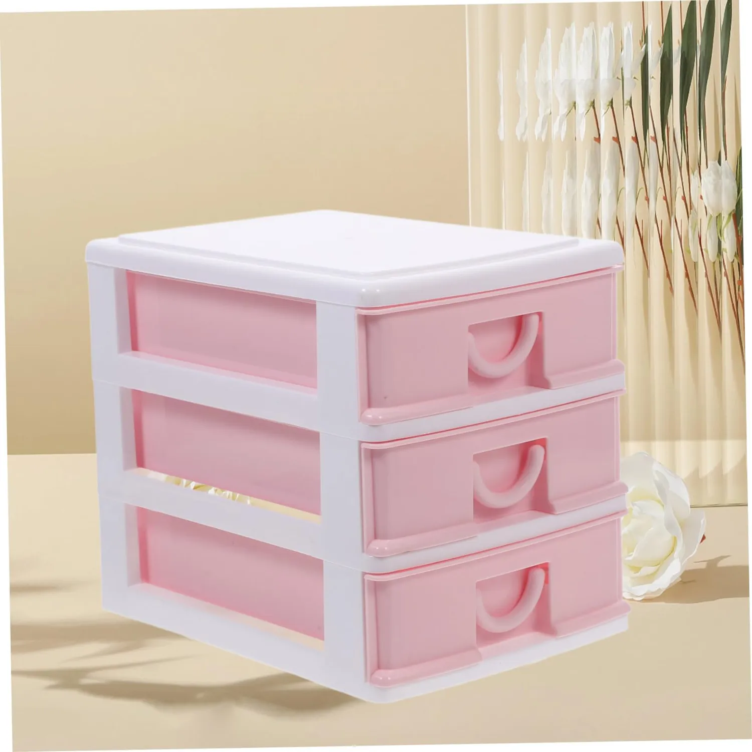 Angoily Organizer Trucchi con Cassetti Trasparente Rosa