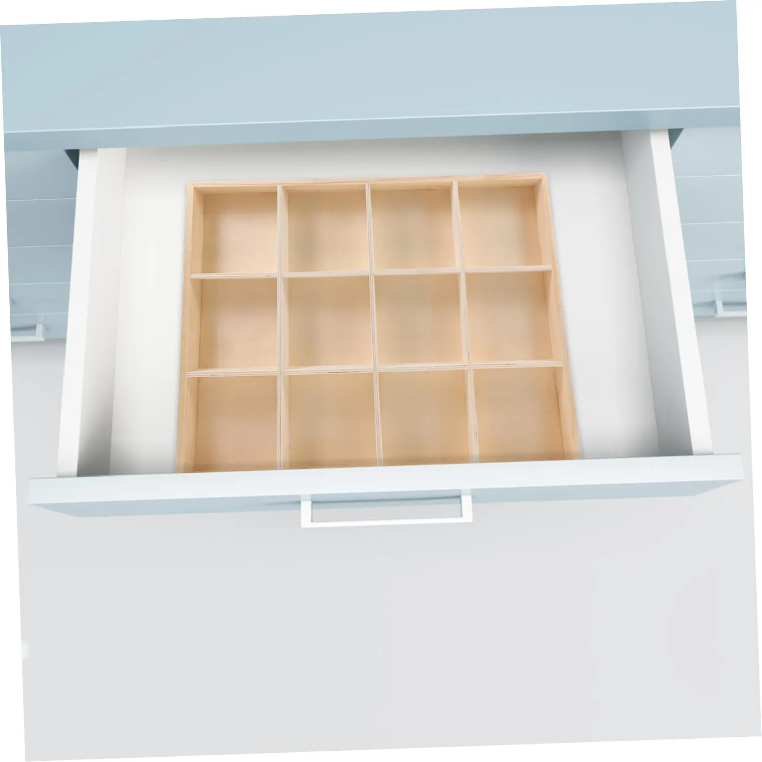 Angoily organizer tavolo legno scomparti multipli naturale