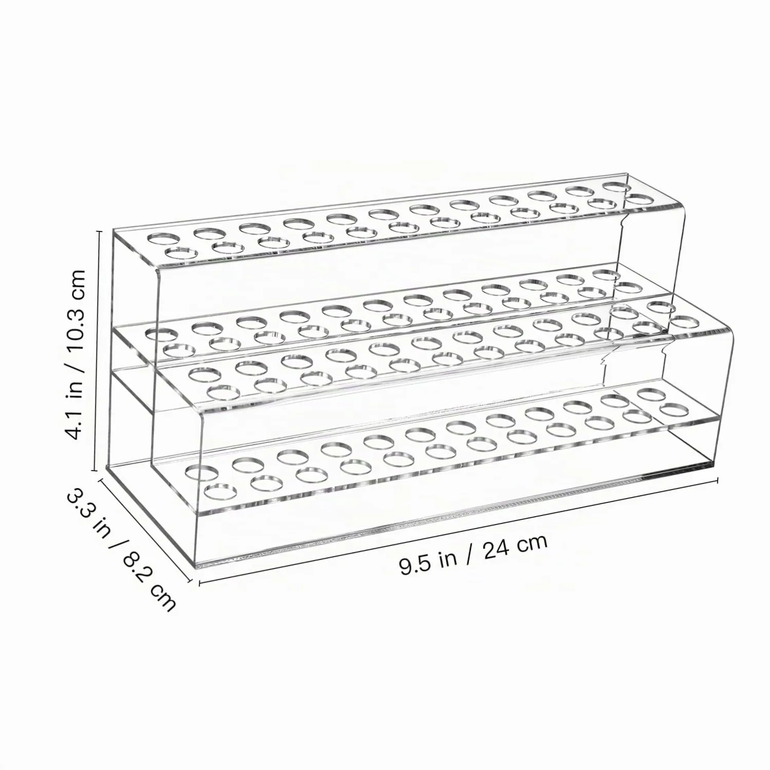 Angoily Organizer Portapenne Acrilico 48 Posti Trasparente