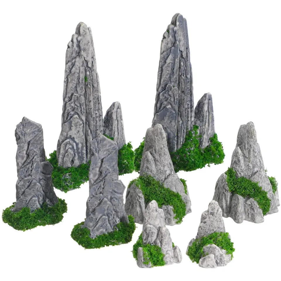 Angoily Roccia miniatura decorativa bonsai in resina