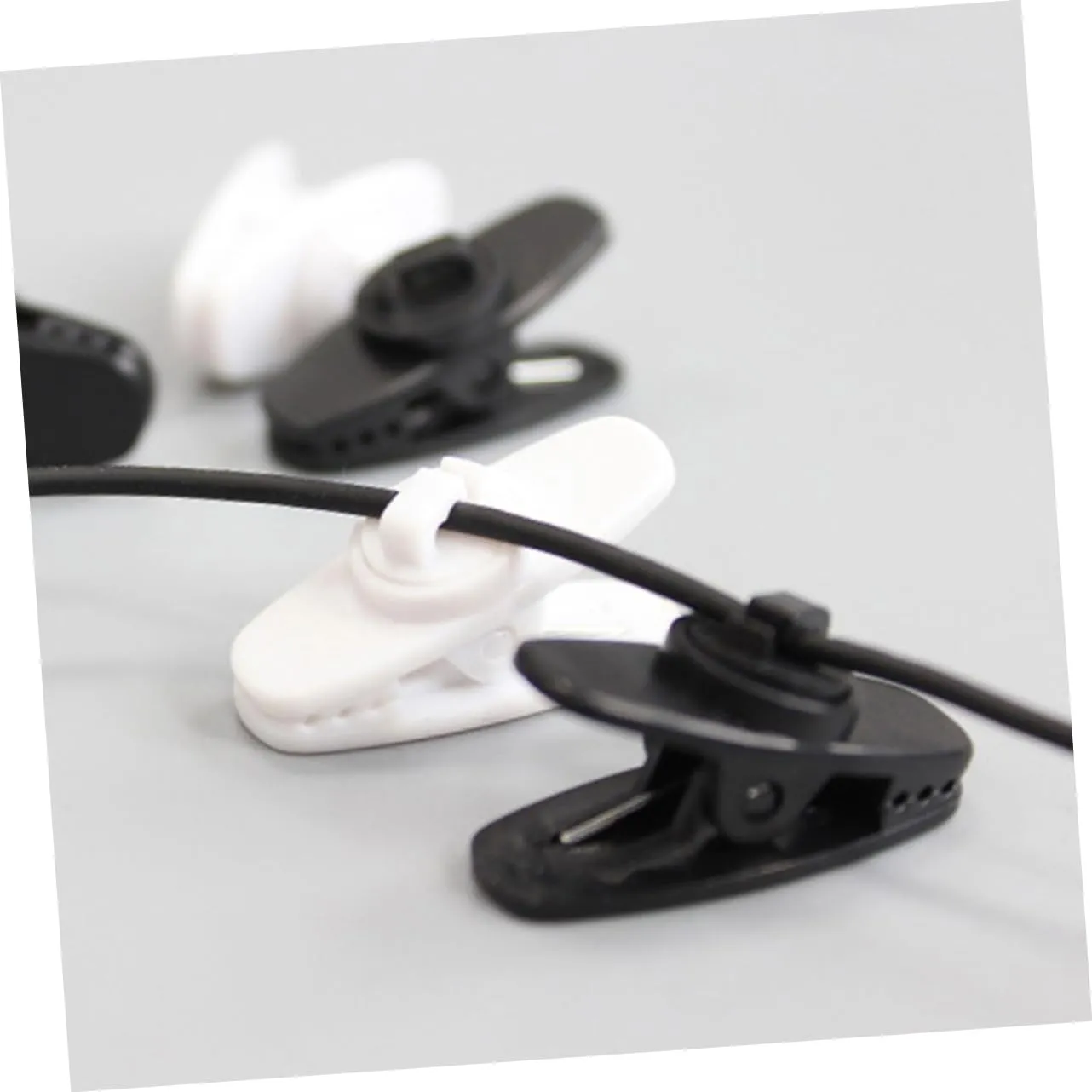 Angoily clip rotante cuffie plastica nera 5 pezzi