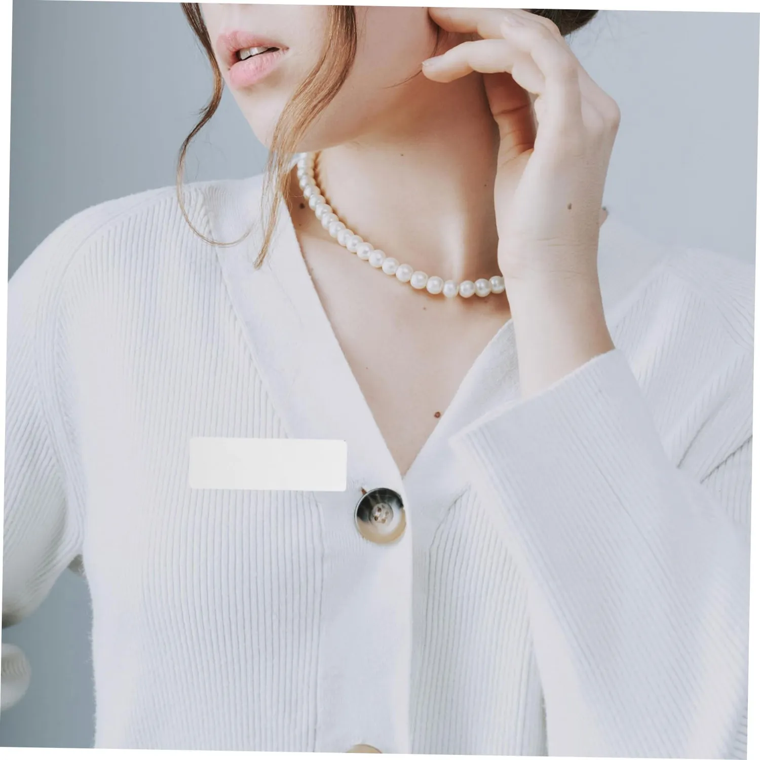 Angoily Targhette legno bianche 10 pezzi con clip