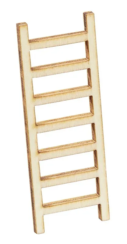 Deco Foam Miniatura Scala in Legno 6 cm Set 2 Pezzi