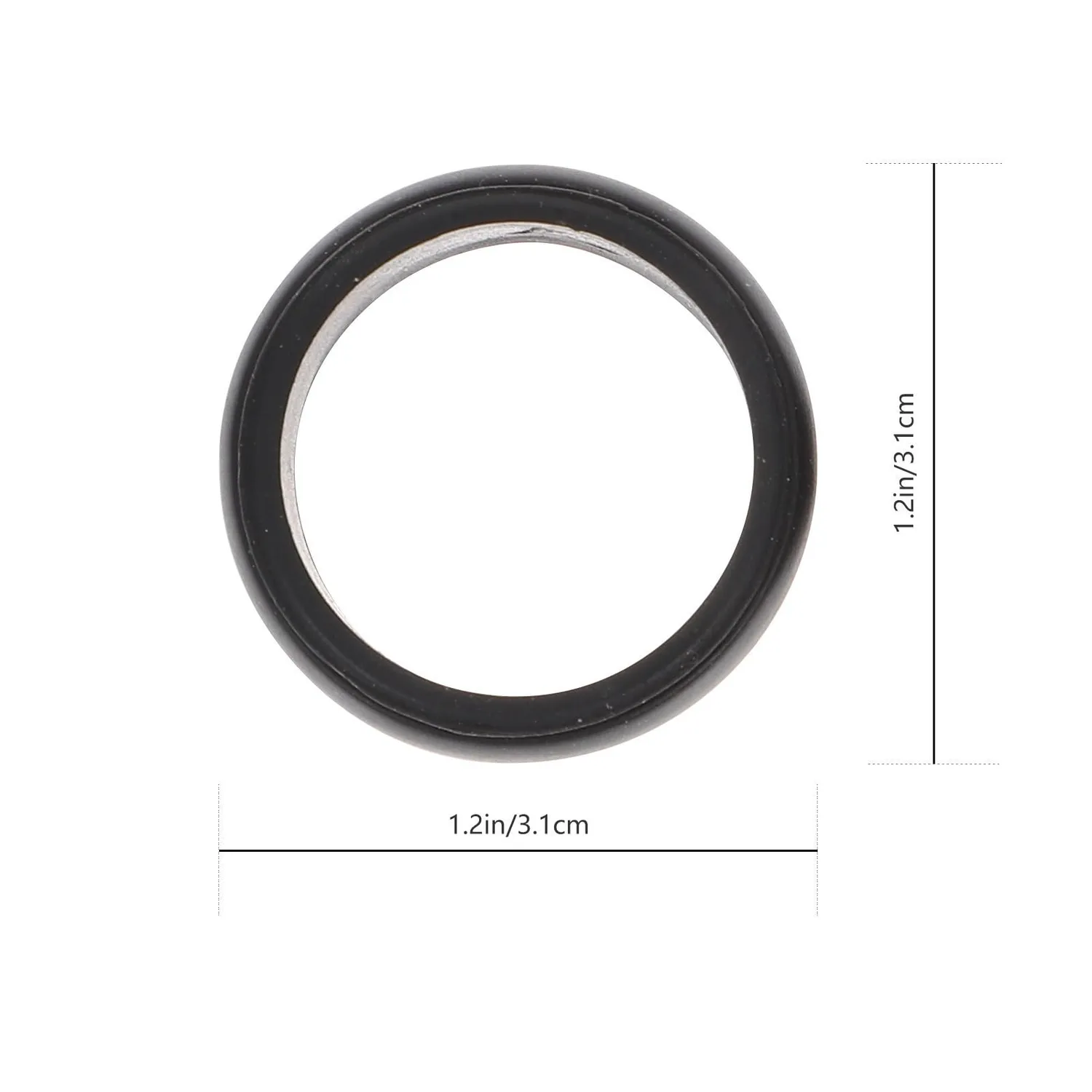 Angoily anello sportivo silicone nero 4 pezzi