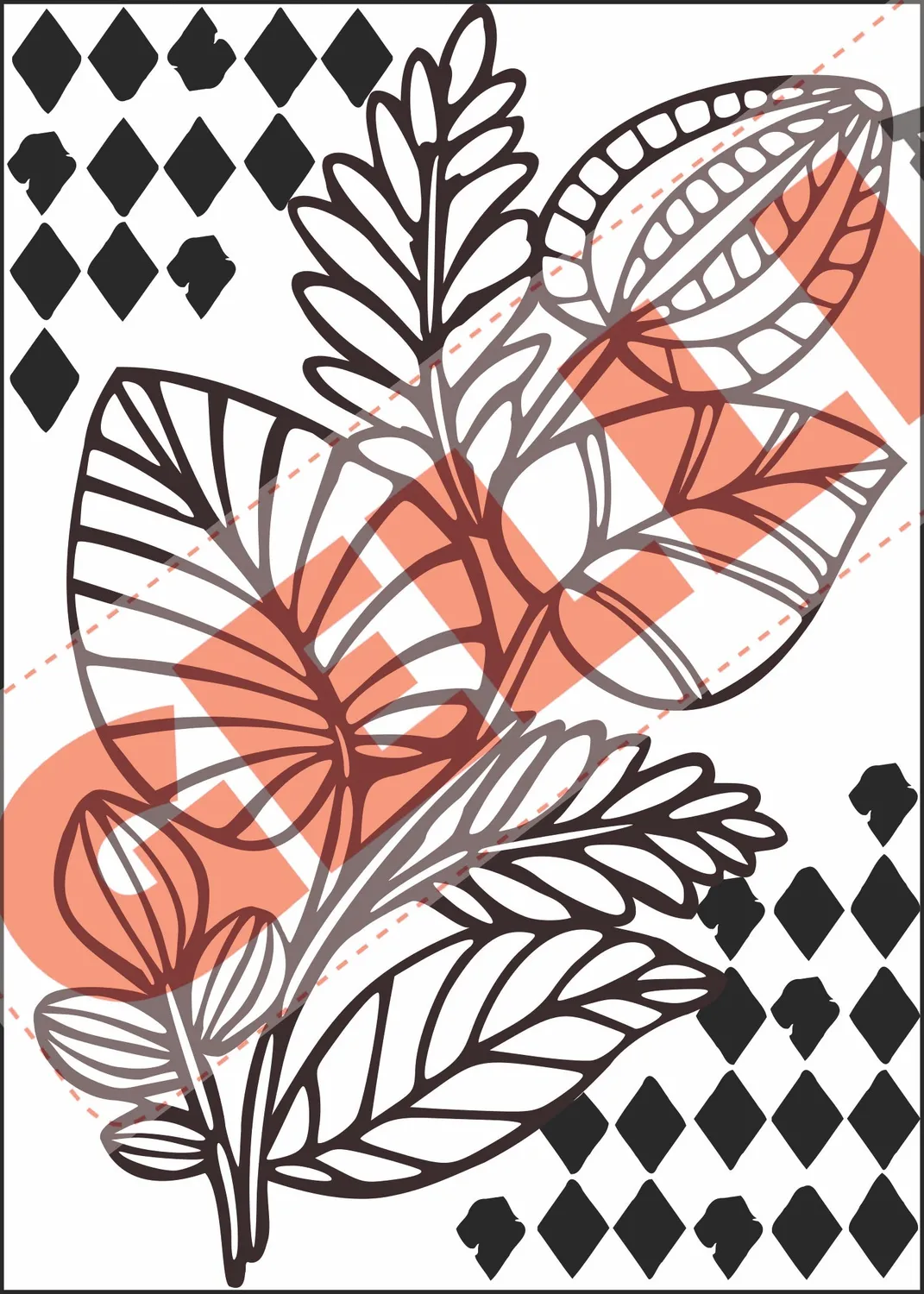 Gelli Arts Bold Botanicals carte transfer 13x18 20 fogli