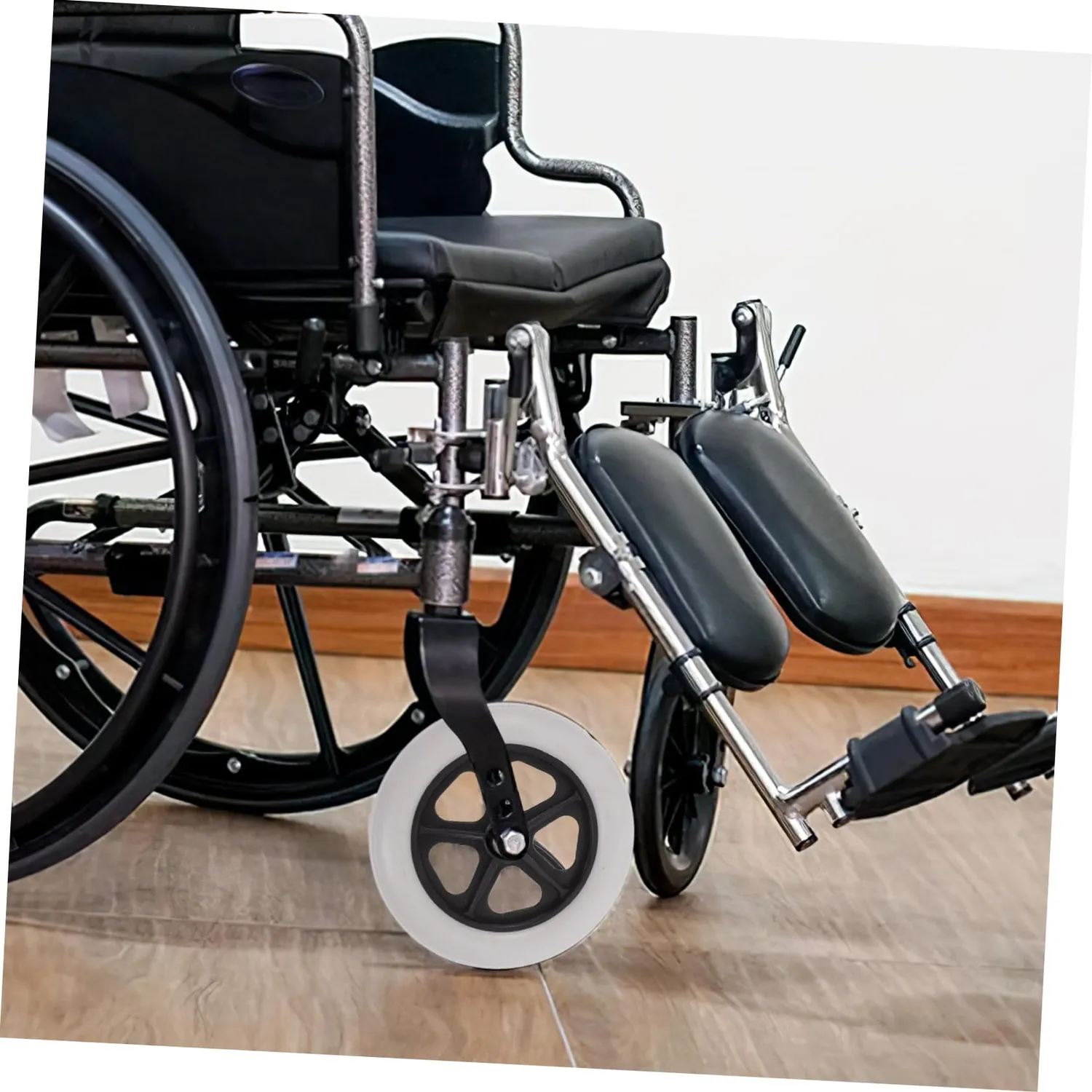 Angoily ruote anteriori sedia a rotelle PVC 2 pezzi grigio