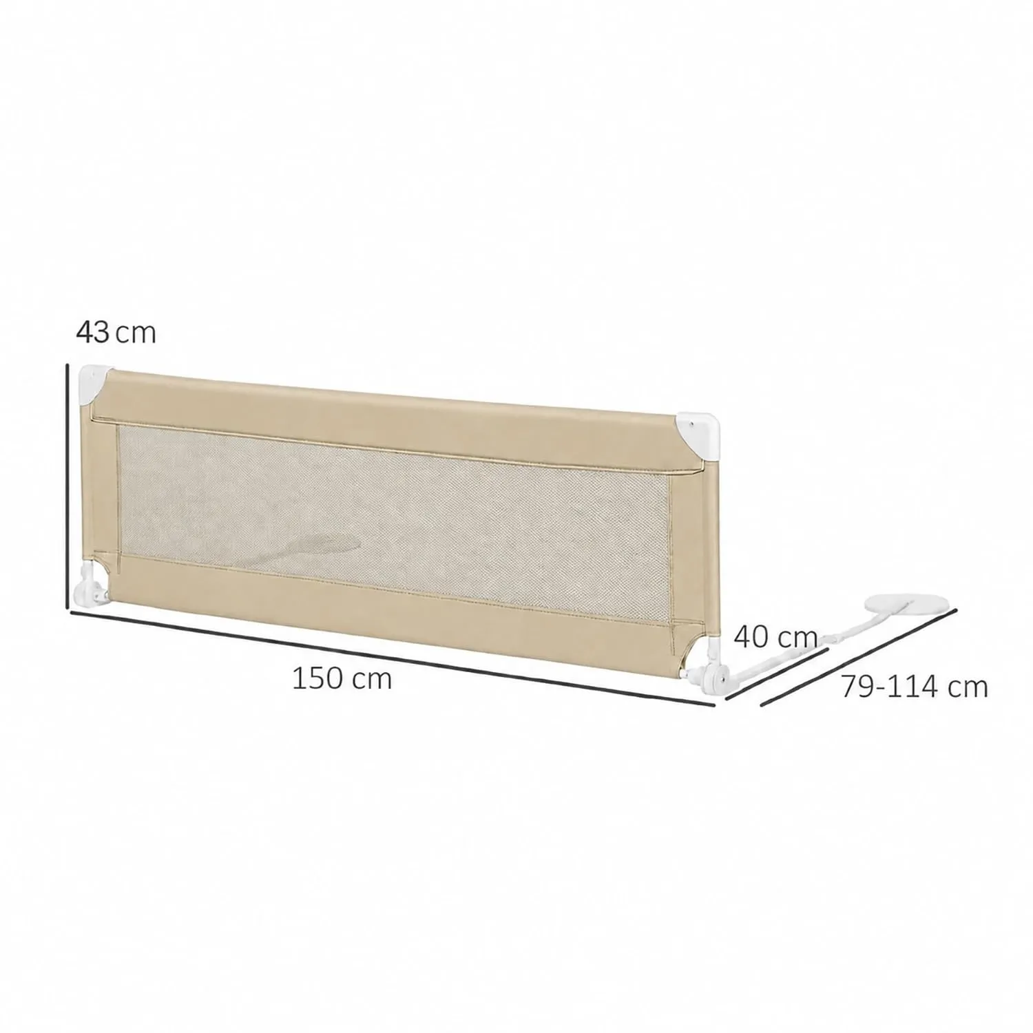 Giodicart Sponda Letto Pieghevole Bambini Sabbia