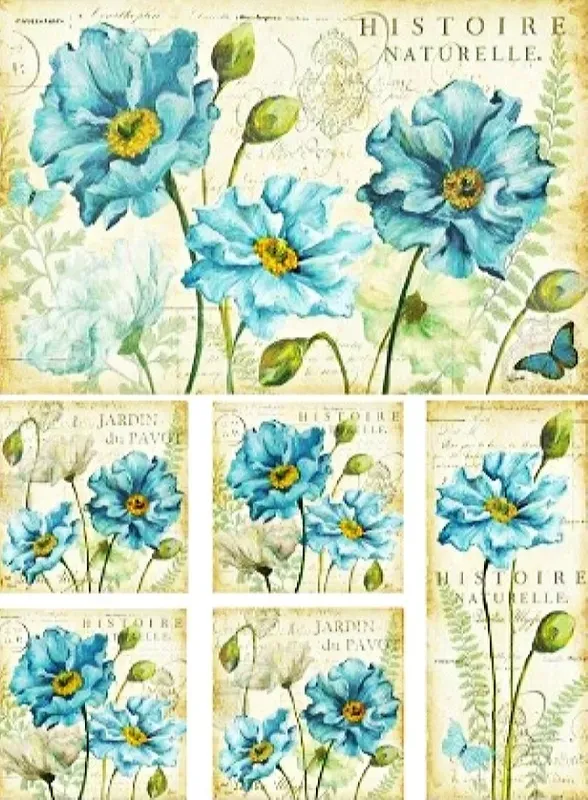 Deco Foam Tela TT-178 carta di riso adesiva decoupage