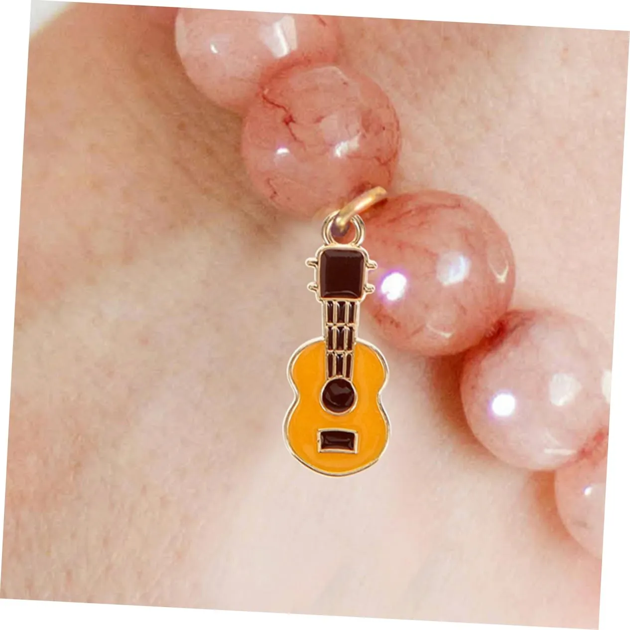 Angoily Chitarra ciondoli smaltati arancia 40 pezzi