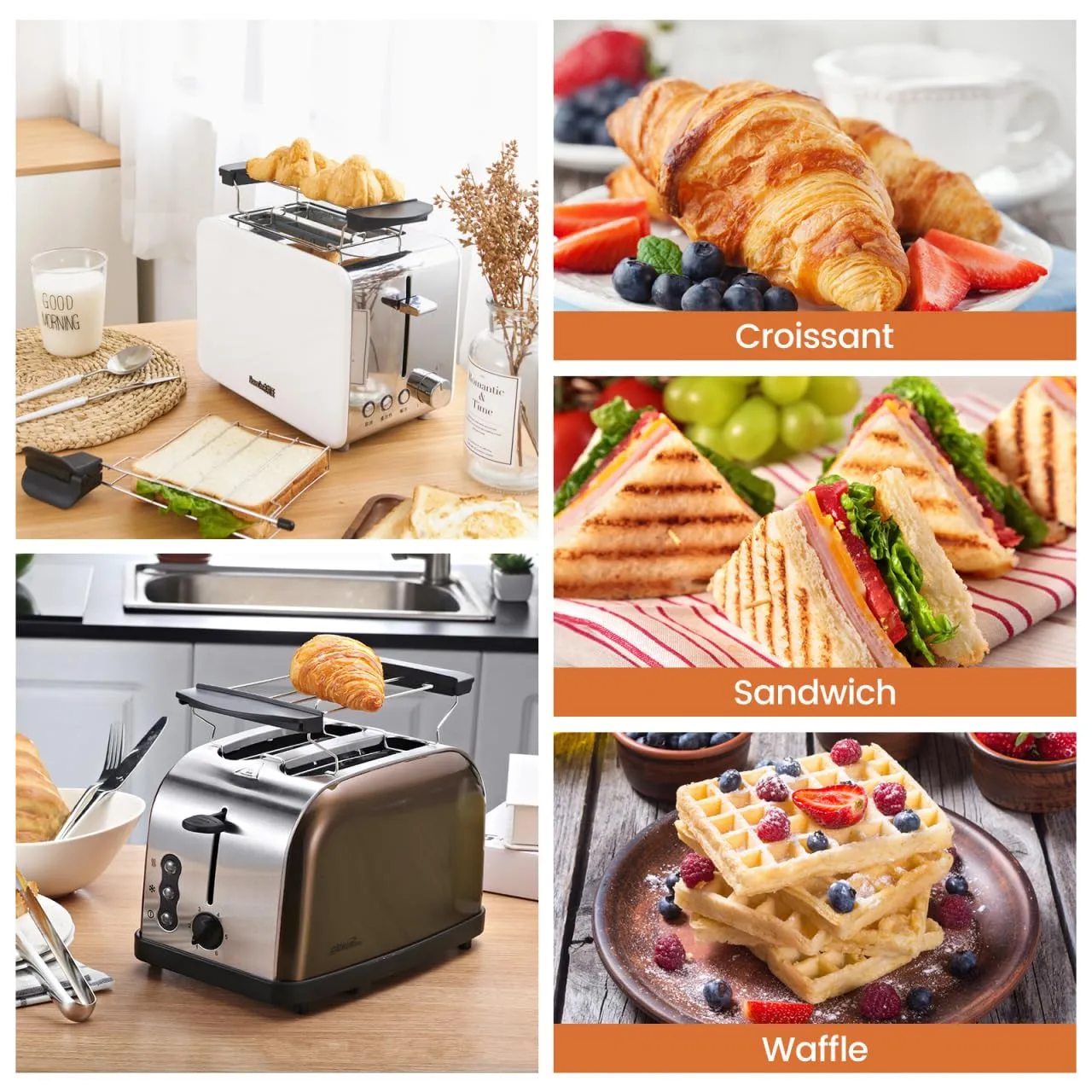 Angoily Rack Toast Griglia Tostapane Acciaio Inox Pane Croccante