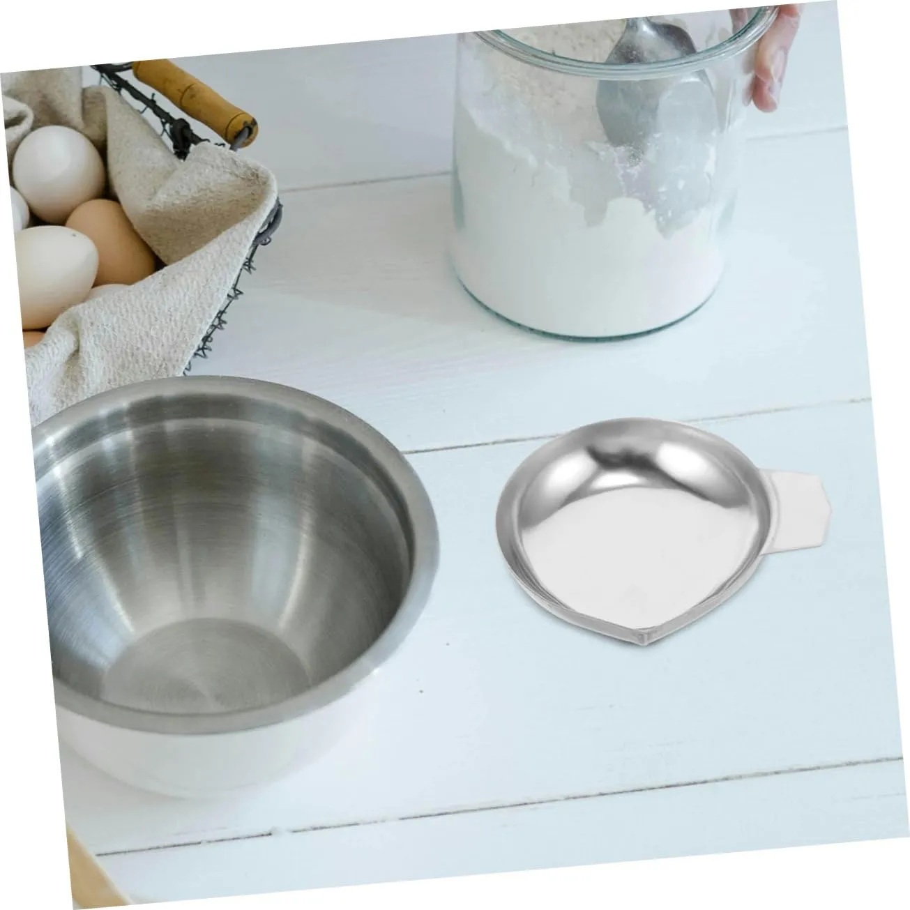 Angoily Piatto Pesatura Diamante Acciaio Inox 4 Pezzi Gioielli