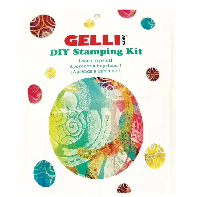 Gelli Arts DIY Stamping Kit timbri fai da te con piastra 3x5