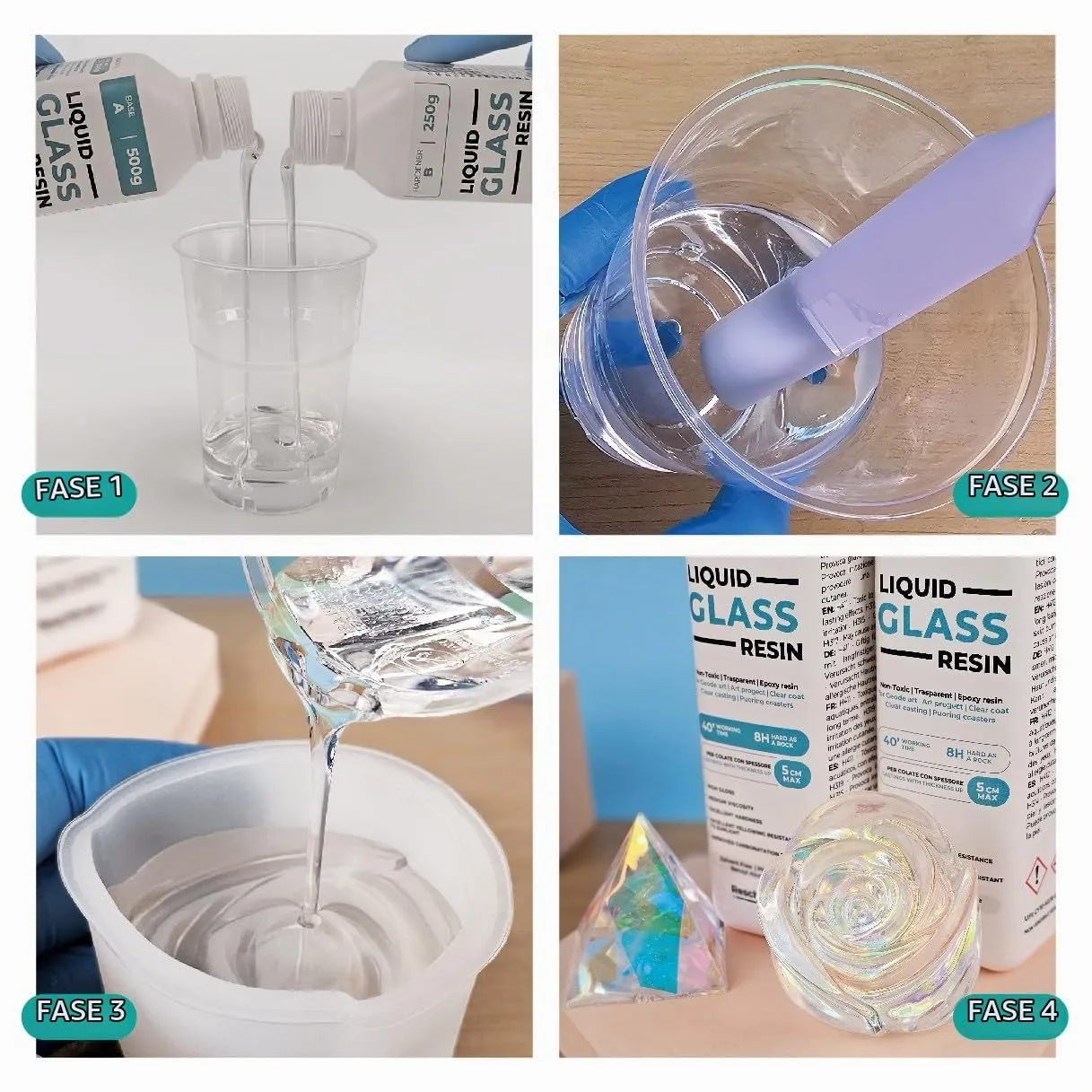 Reschimica Liquid Glass resina epossidica 750 g