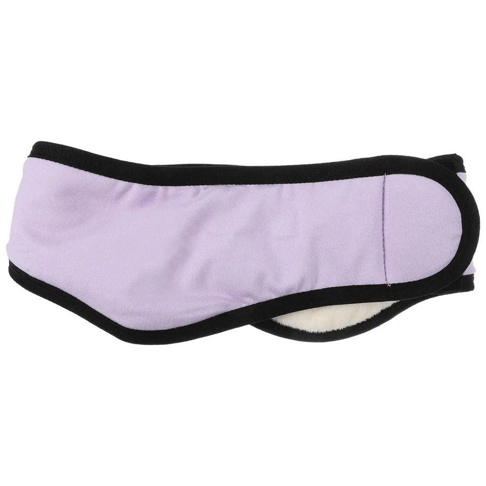 Angoily fascia paraorecchie nera regolabile cotone