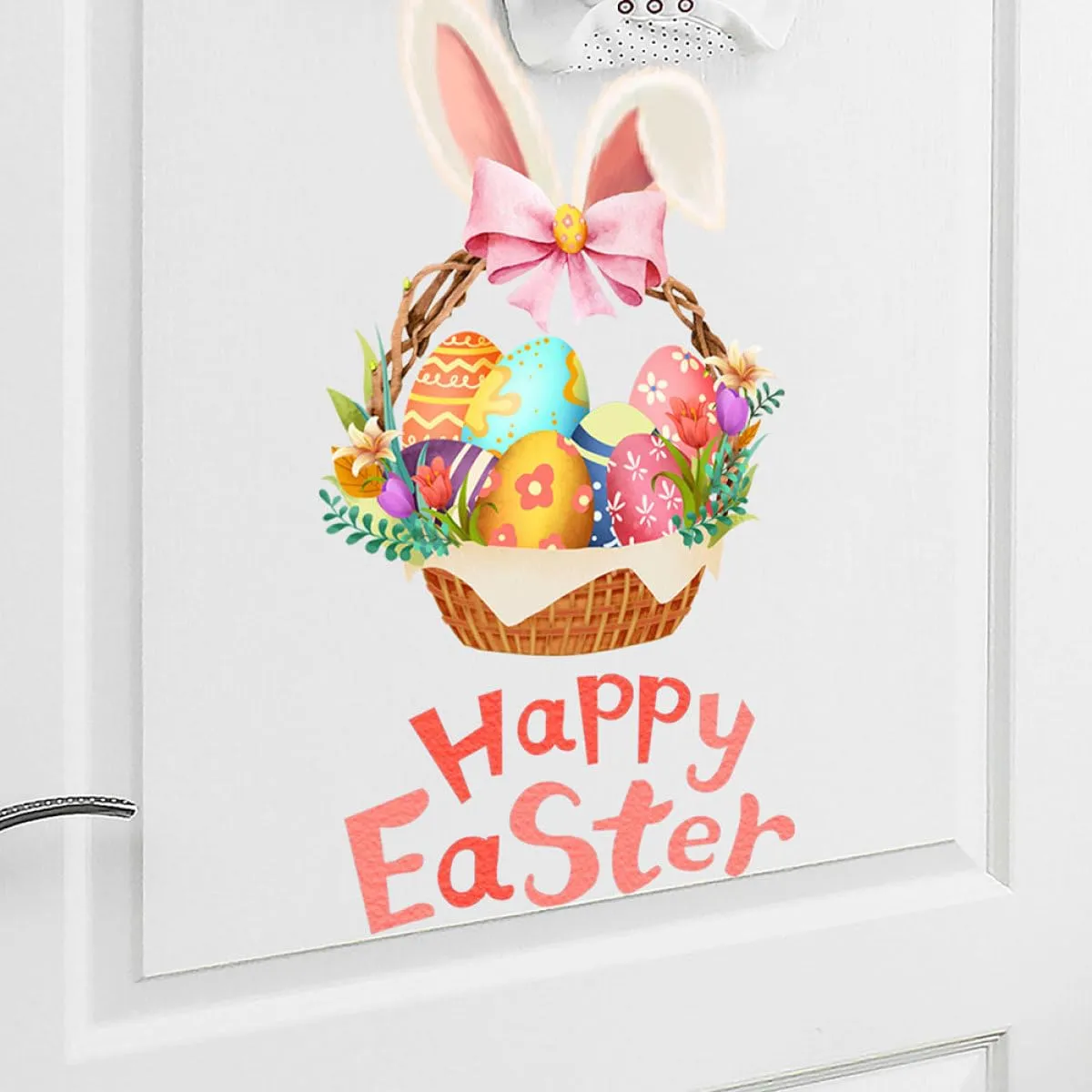 Angoily Vetrofanie Pasqua Coniglio Adesivi Finestre PVC