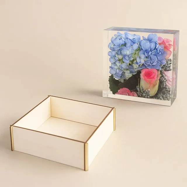 Naturesin Cassaforma Quadrata resina 15,3x15,3x5 cm