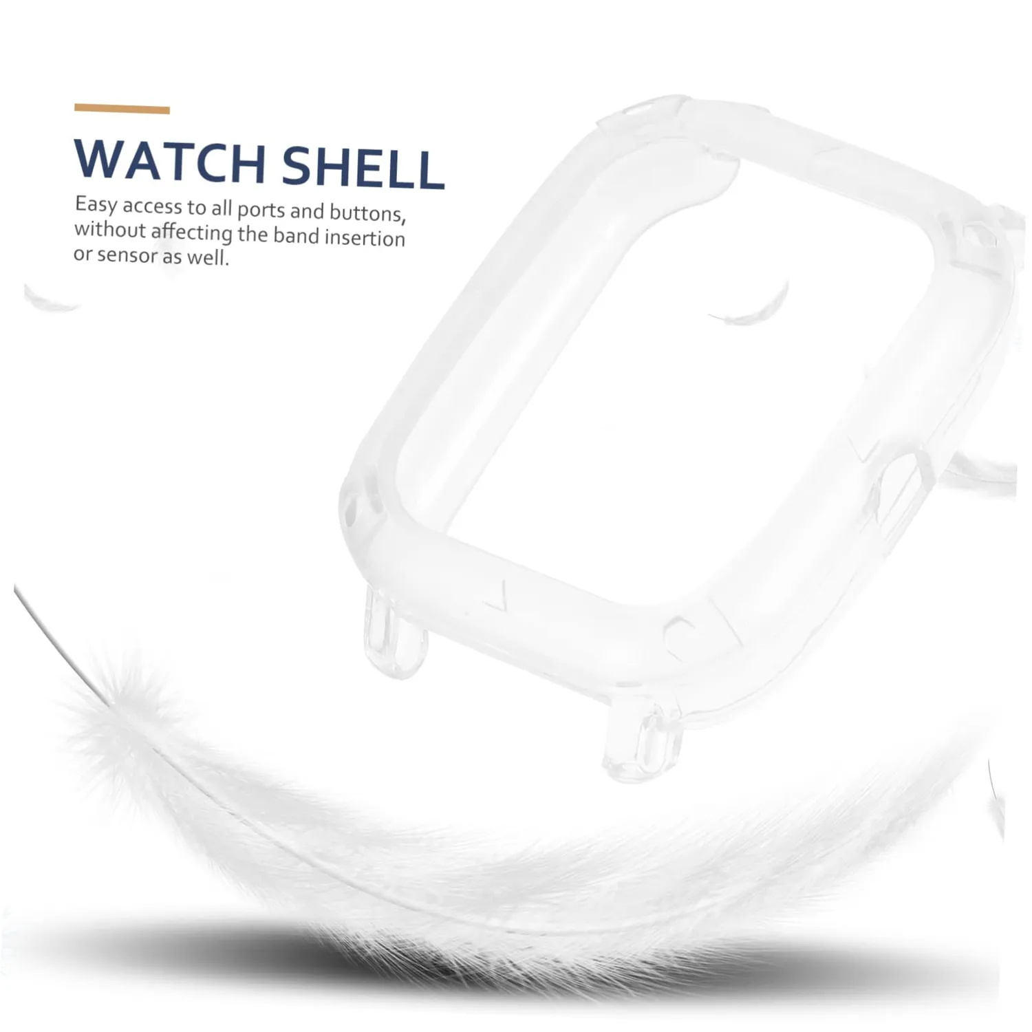 Angoily Copri Cassa Smartwatch TPU Trasparente 2 Pezzi Antigraffio