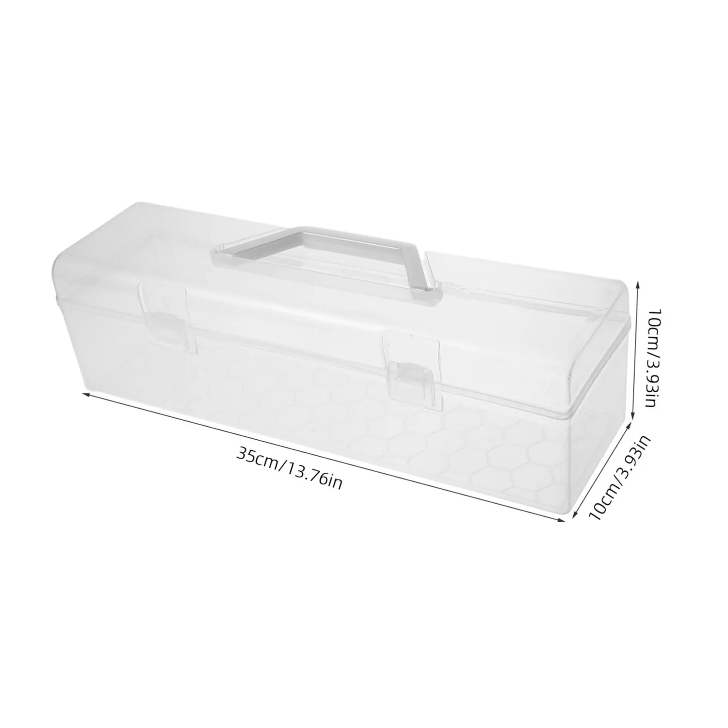 Angoily scatola trasparente con coperchio portatile ampia