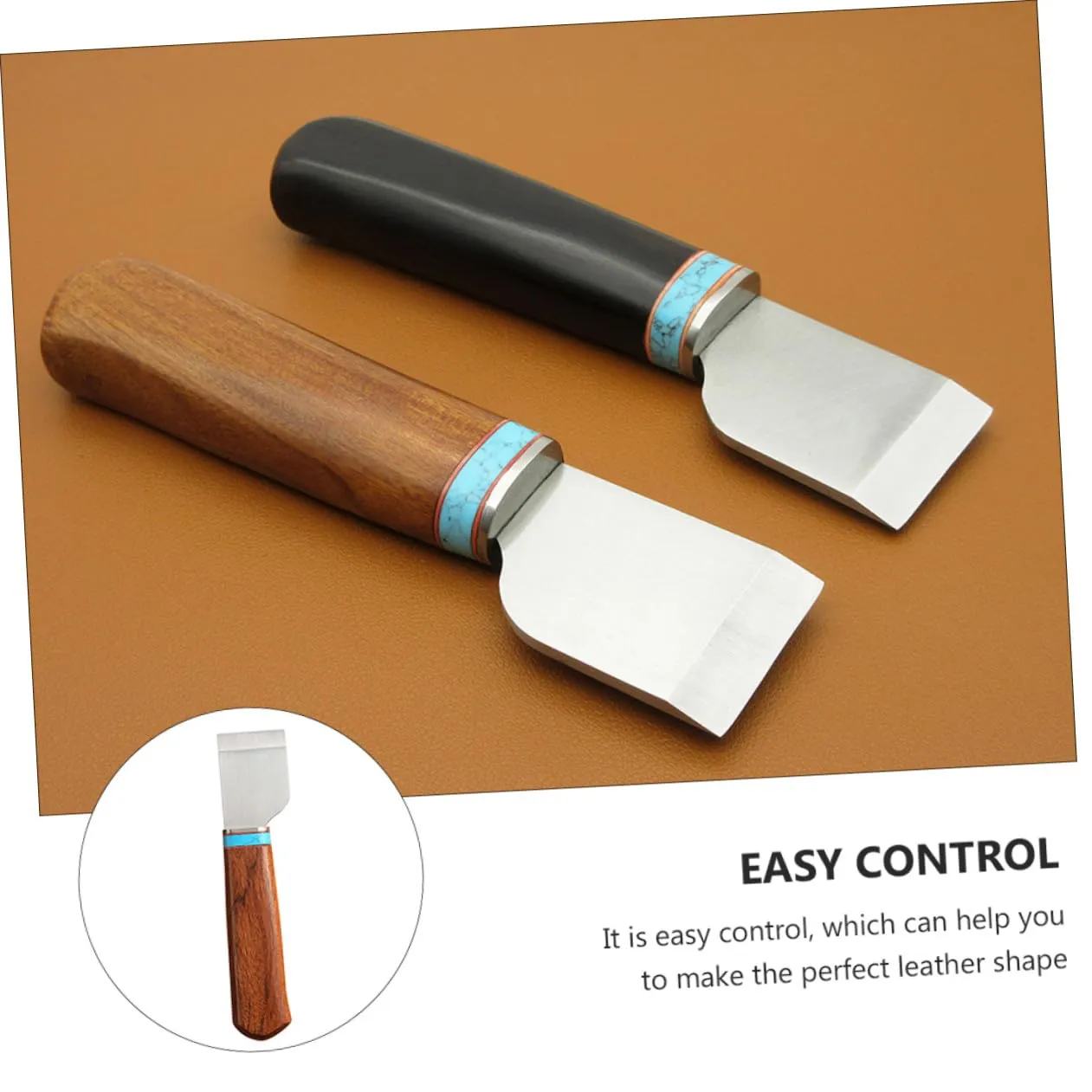 Angoily coltello per pelle marrone 1 pz lama affilata