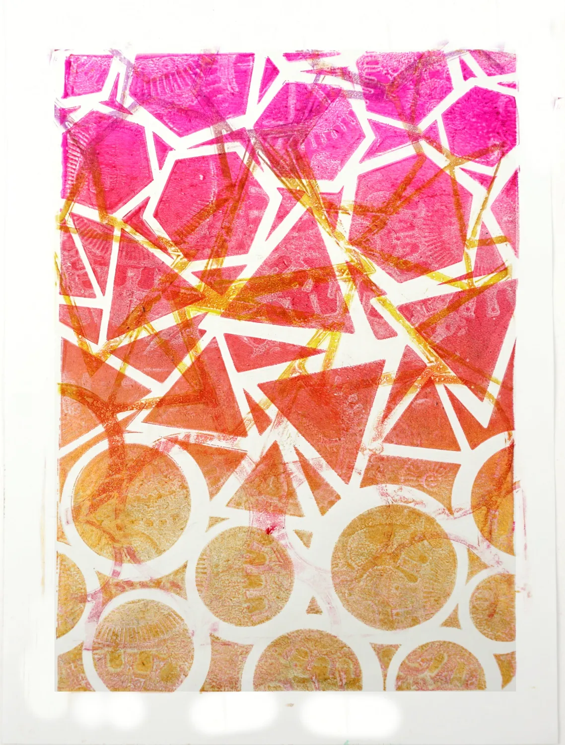 Gelli Arts Geo stencil geometrico Giovanna Zara 13x18 cm