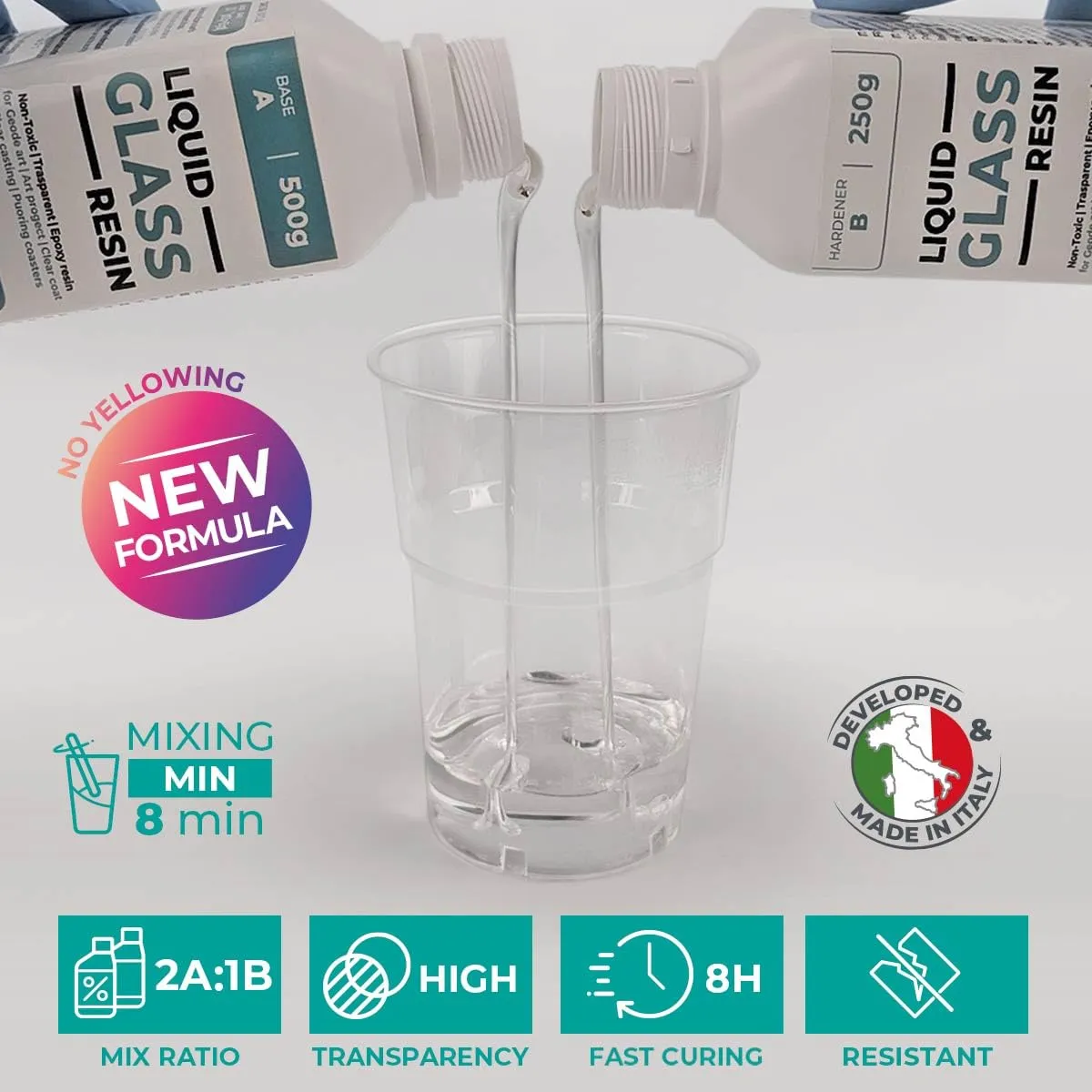 Reschimica Liquid Glass resina epossidica 750 g
