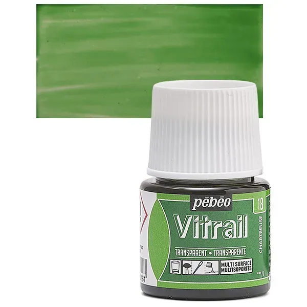 Pebeo Vitrail 18 smalto vetro 45 ml chartreuse trasparente