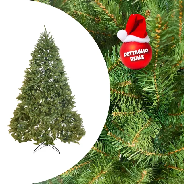 GIODICART Kensington albero Natale artificiale 180 cm 1355 rami