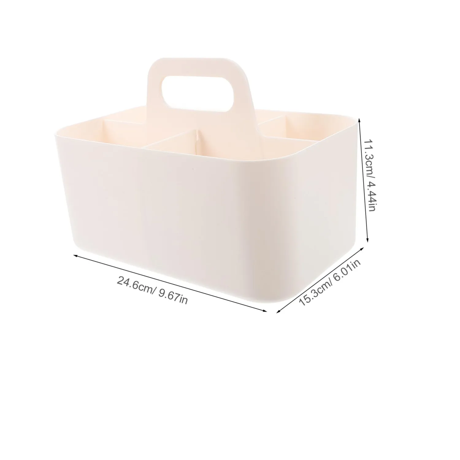 Angoily organizer scrivania bianco plastica con maniglia