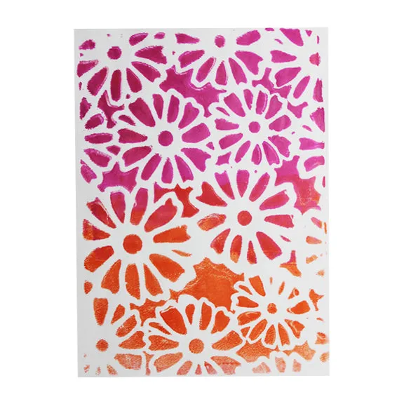 Gelli Arts Flower stencil floreale 14x19 cm giardino