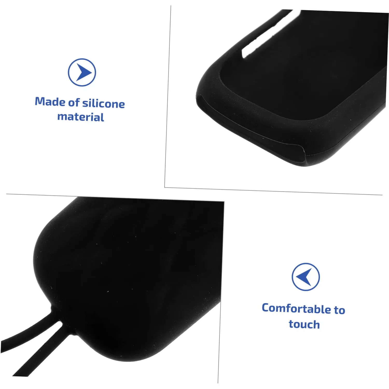 Angoily cover telecomando TV silicone 2 pezzi blu nero