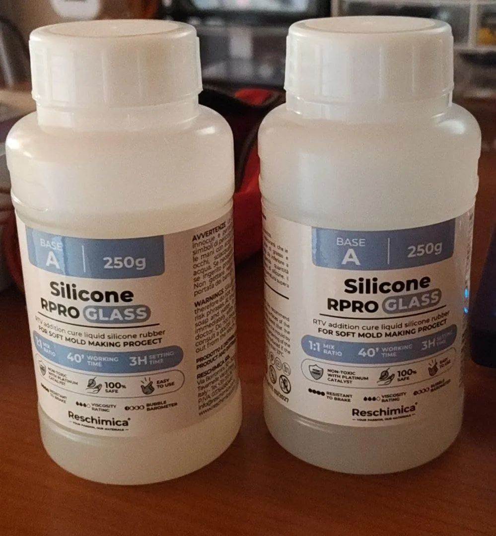 Reschimica R Pro Glass gomma siliconica traslucida 1 kg 12 Shore