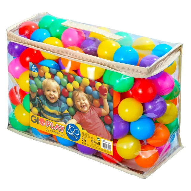 Giodicart Gioplay palline piscina 100 pezzi multicolore 6 cm