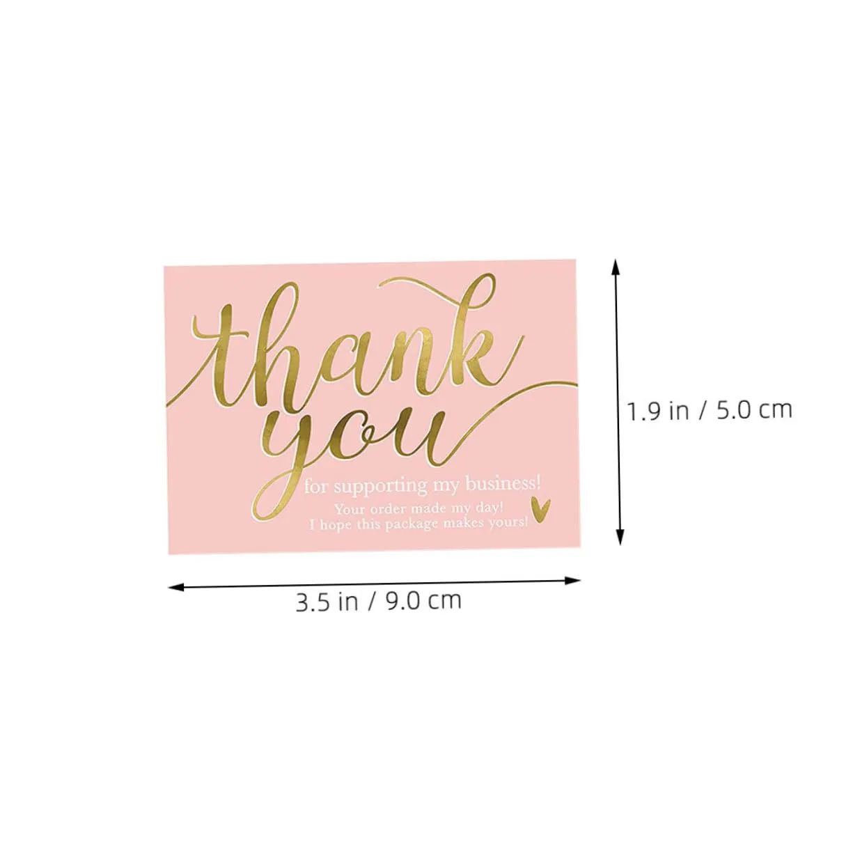 Angoily Biglietti Ringraziamento Rosa 50 Pezzi Carta Patinata