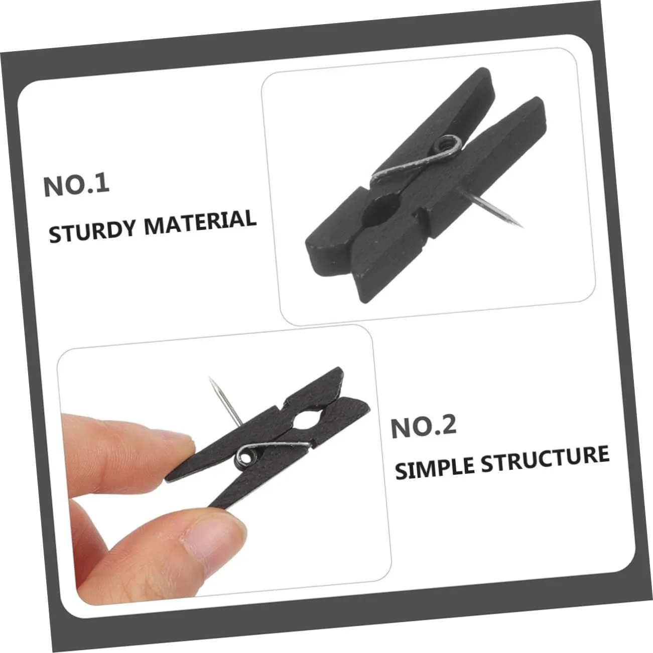 Angoily puntine con clip per bacheca nere 100 pezzi senza fori