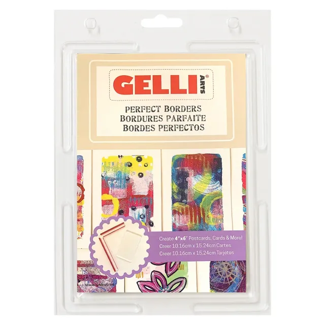 Gelli Arts Perfect Borders piano gel 7x12 cm + dima bordi
