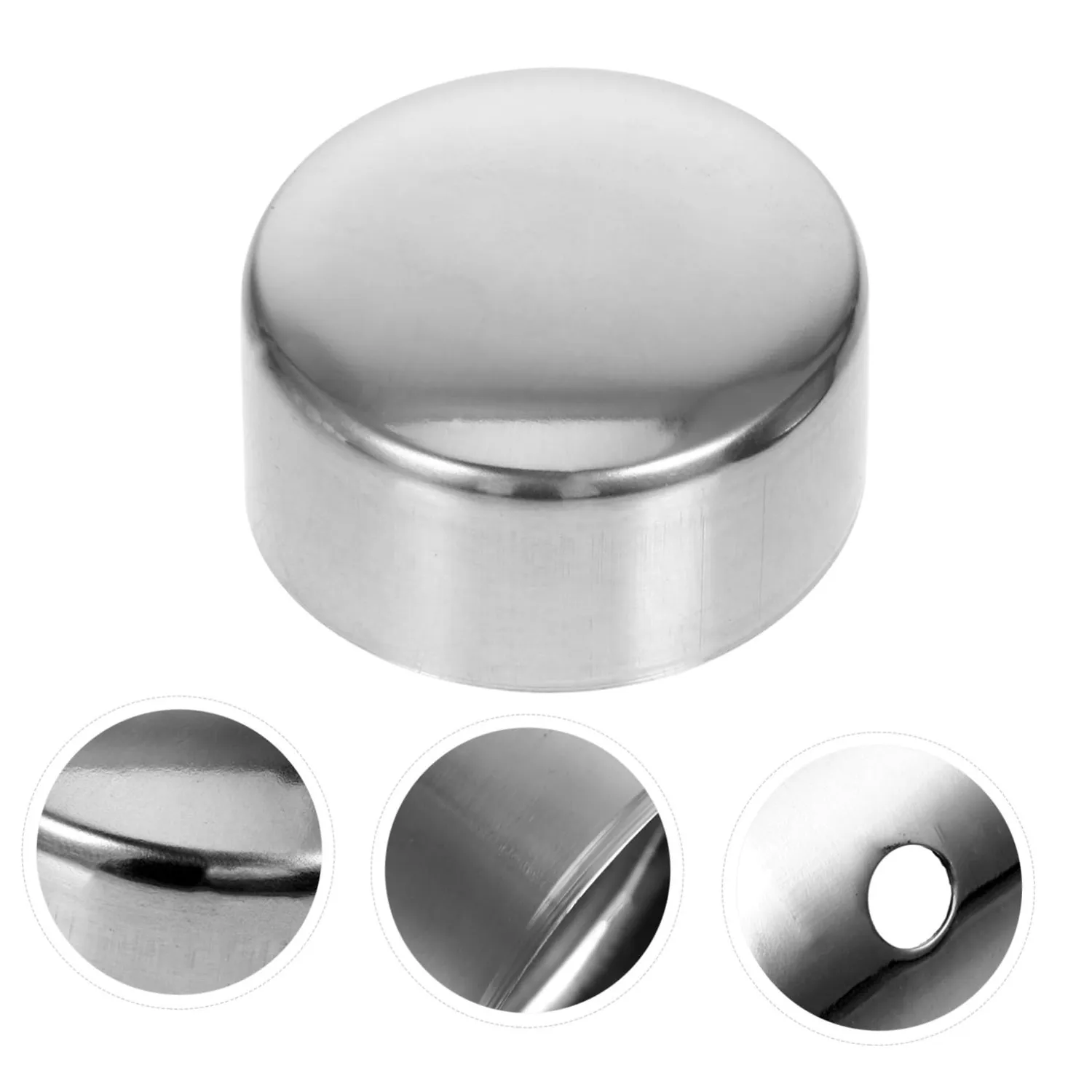 Angoily tappi terminali corrimano 40 mm 2 pezzi argento