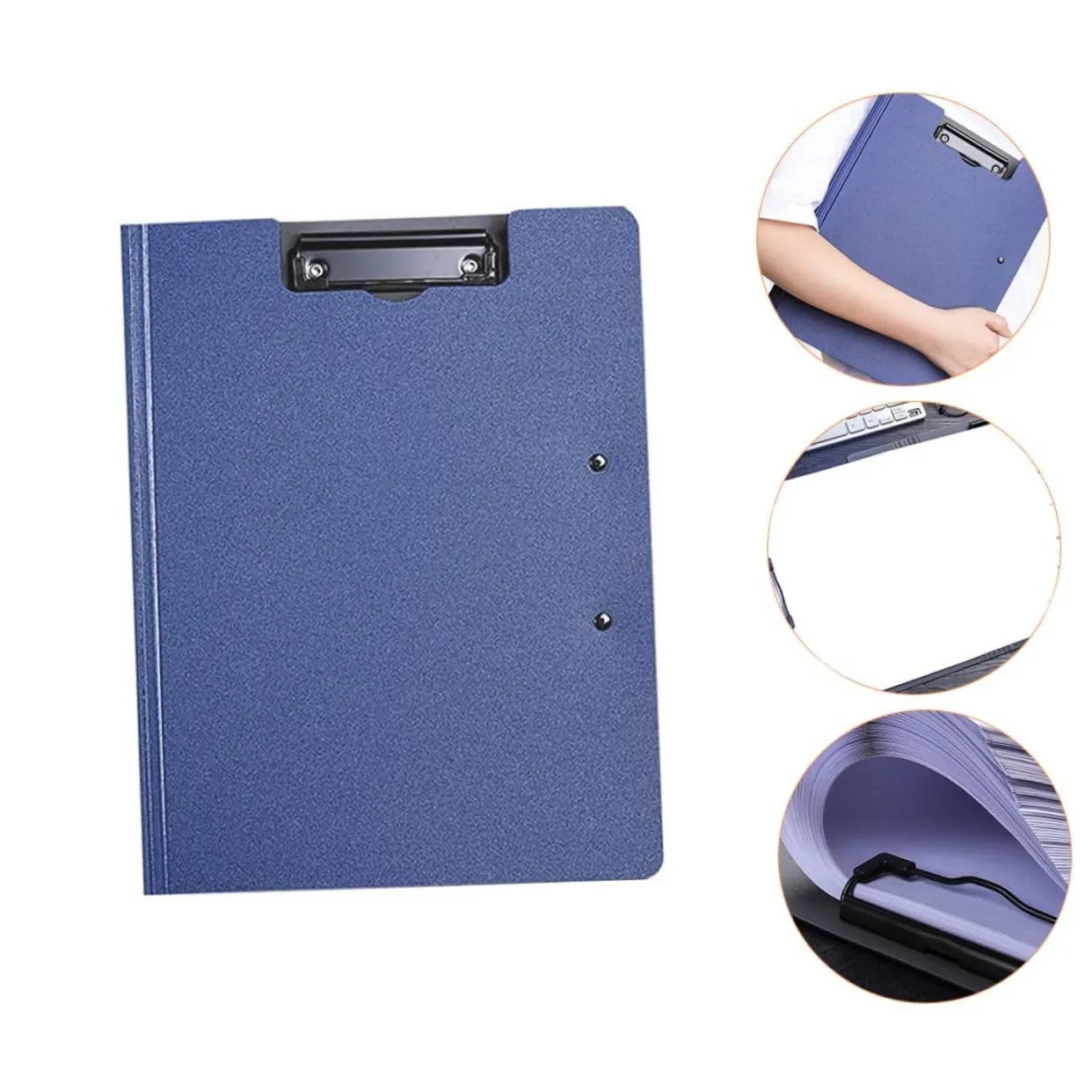 Angoily Clipboard A4 portablocco blu PP e metallo