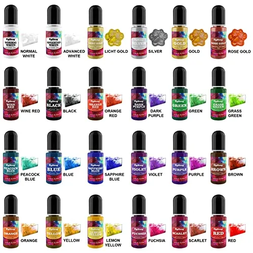 Sigwong inchiostri ad alcool per resina epossidica 24x10 ml