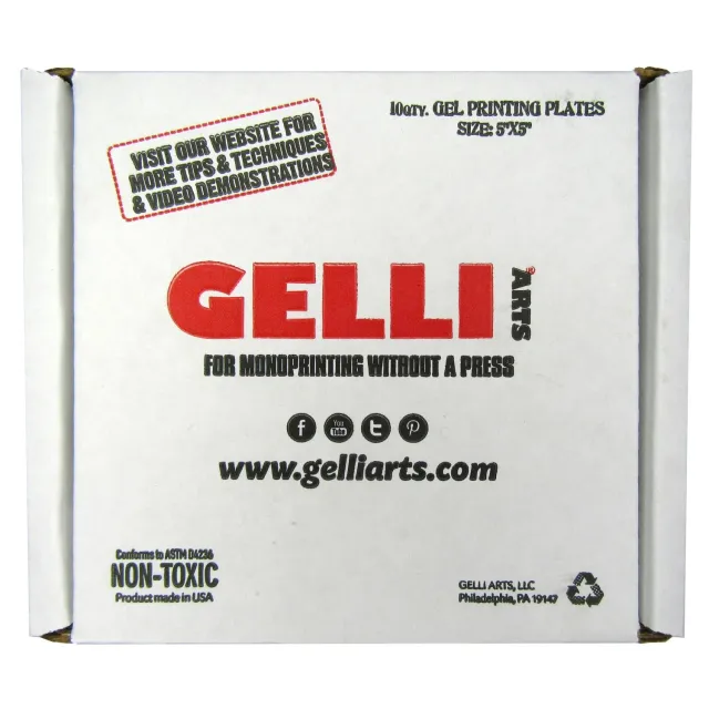 Gelli Arts Student lastre gel stampa 5x5 10 pezzi atossiche