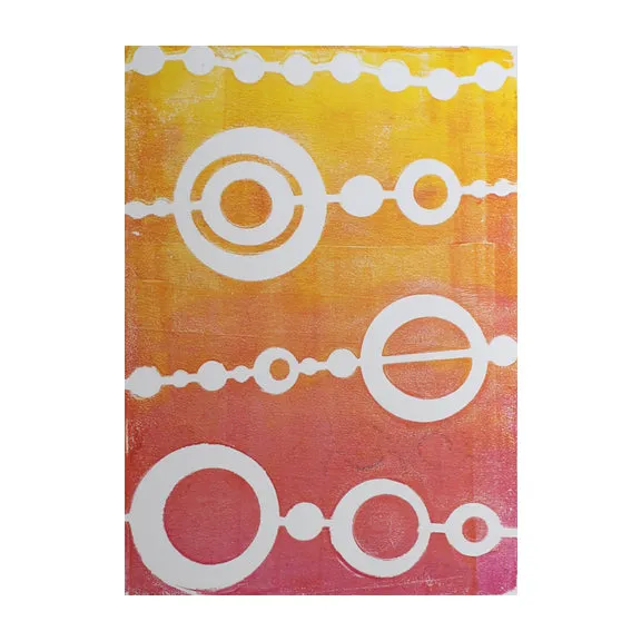 Gelli Arts Bead stencil 14x19 cm mylar 10 mil astratto