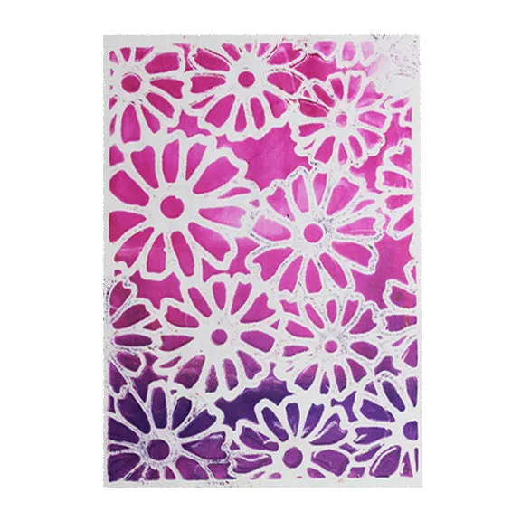 Gelli Arts Flower stencil floreale 14x19 cm giardino