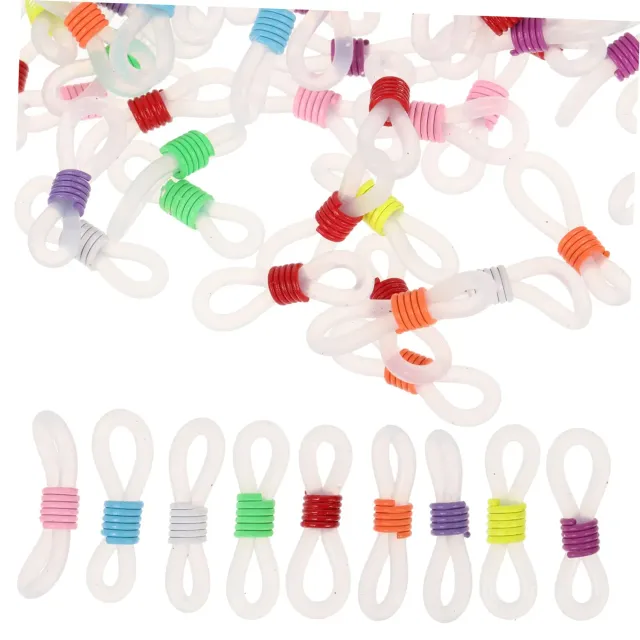 Angoily terminali gomma catenella occhiali 100 pezzi colorati