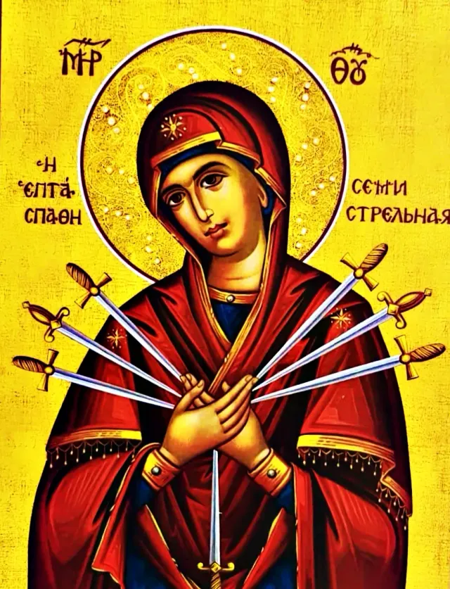 Deco Foam DF00491 carta riso decoupage Panagia Eptaspati icona