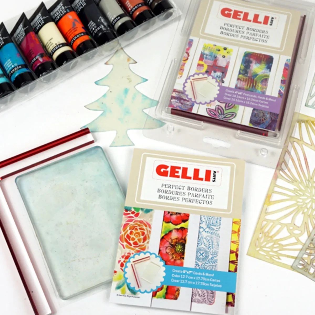 Gelli Arts Perfect Borders piano gel 7x12 cm + dima bordi
