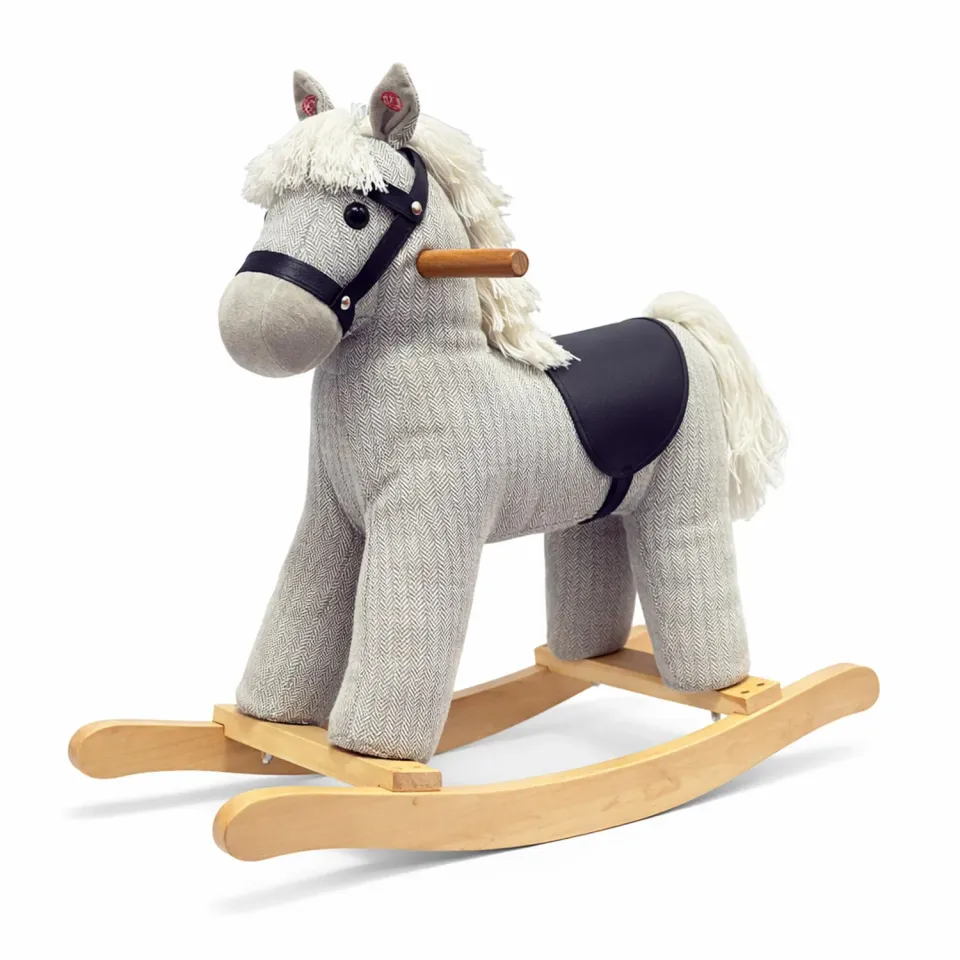 GIODICART Cavalluccio Dondolo Tessuto Legno 64 cm
