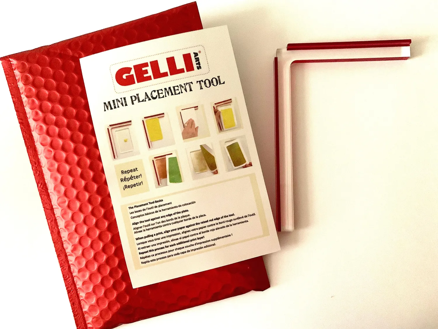 Gelli Arts Mini Placement Tool guida allineamento bordo 1/2
